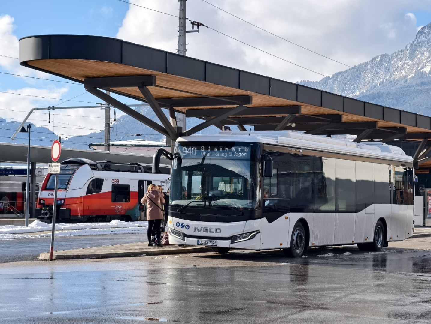 IVECO Crossway Elektrobus Liezen Bahnhof